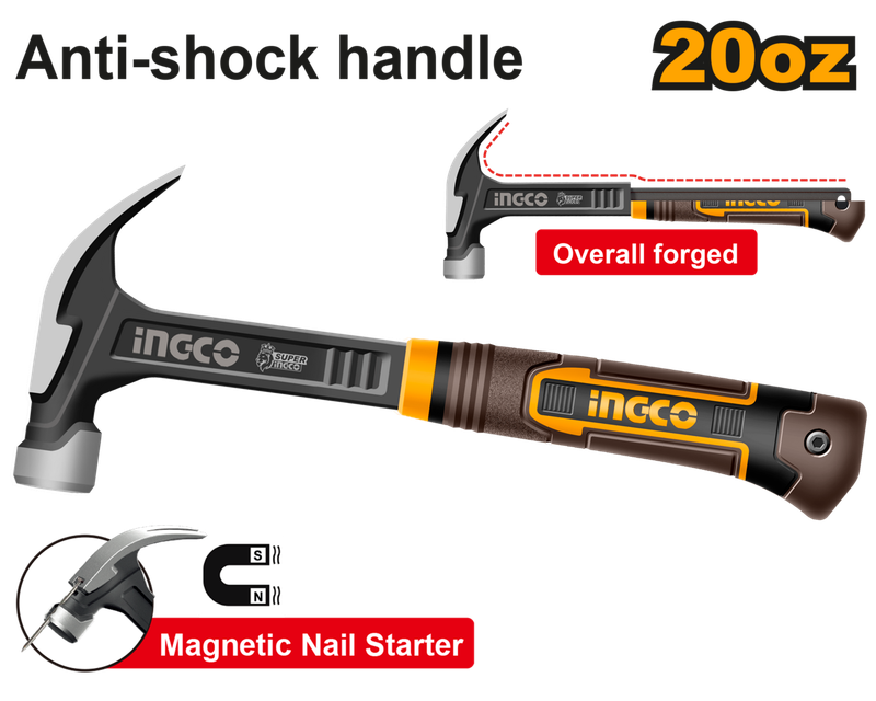 Ingco Claw Hammer 560g - DEFAULT TITLE