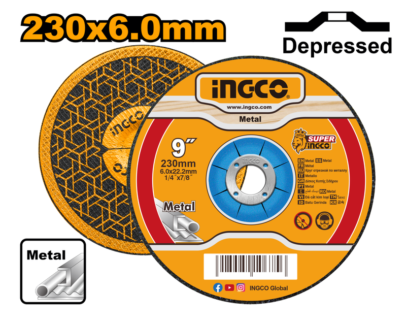 Ingco Steel Grinding Disc 230mm 1Pcs -