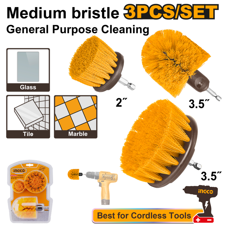Ingco Accessory Brush Set 3pcs