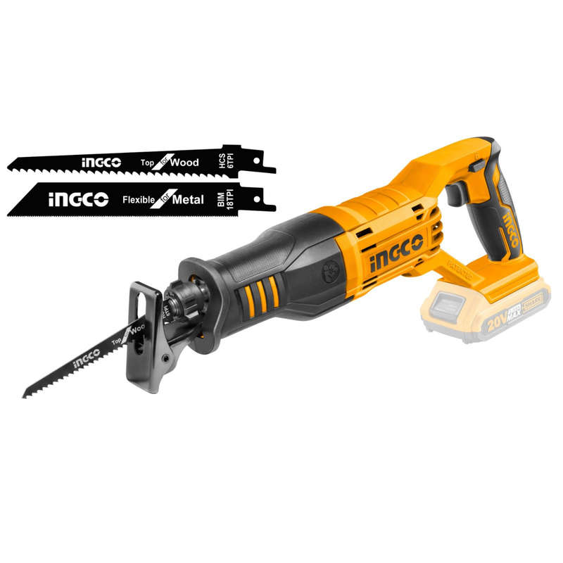 Ingco Cordless Reciprocating Saw 20V Li-Ion P20S With 2 Blades
