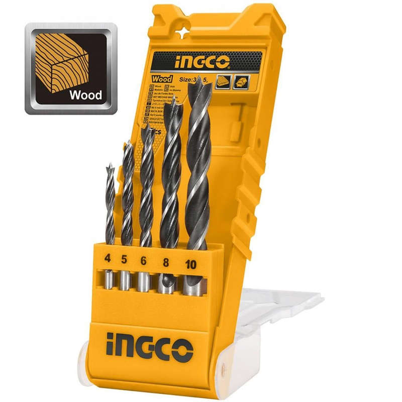 Ingco Drill Bit Set For Wood 4Mm - 10Mm