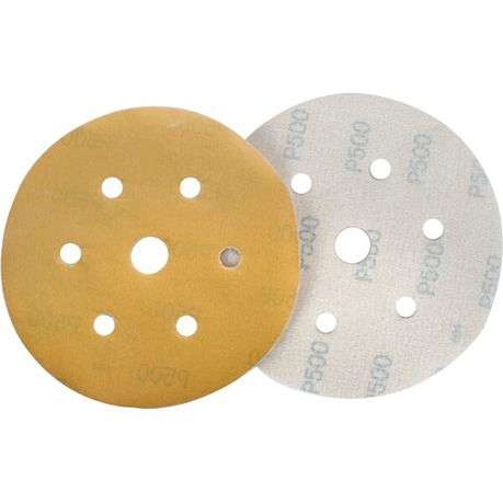Tork Craft Gold Disc (50 Pieces) 500Grit 150Mm X 6+1 Holes Hook And Loop - DEFAULT TITLE