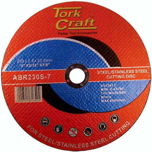 Tork Craft Cutting Disc Industrial Metal 230 X 2.5 X 22.2 Mm - DEFAULT TITLE