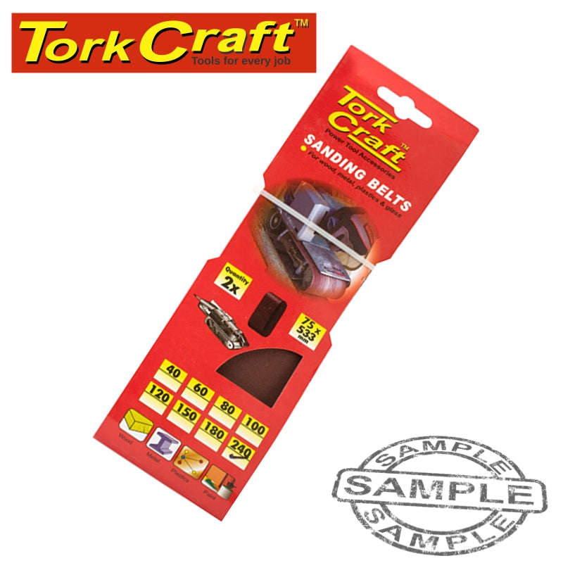 Tork Craft Sanding Belt 75 X 533Mm 240Grit 2/Pack - DEFAULT TITLE