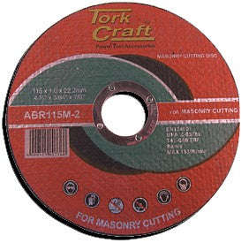 Tork Craft Cutting Disc Masonry 115 X 1.0 X 22.22Mm - DEFAULT TITLE