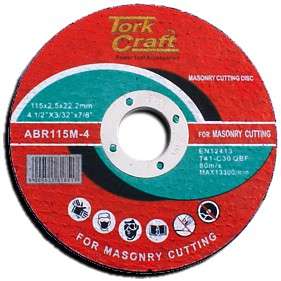 Tork Craft Cutting Disc Masonry 115 X 2.5 X 22.22Mm - DEFAULT TITLE