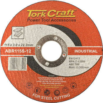 Tork Craft Cutting Disc Industrial Metal 115 X 3.0 X 22.2 Mm -