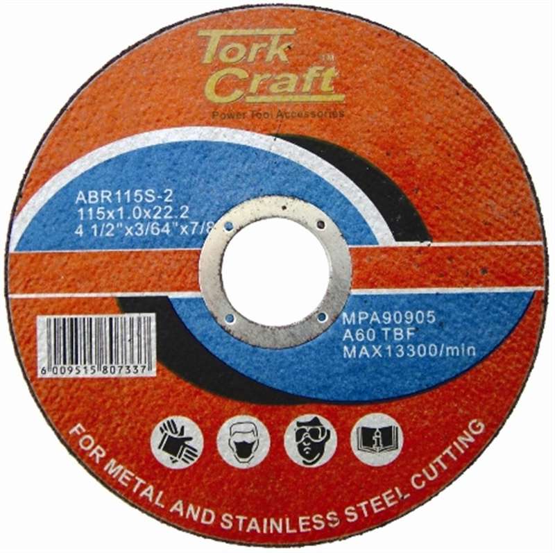 Tork Craft Cutting Disc Steel & Ss 115 X 0.8 X 22.2 Mm