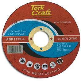 Tork Craft Cutting Disc Steel & Ss 115 X 3.0 X 22.22 Mm - DEFAULT TITLE