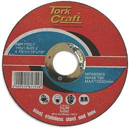 Tork Craft Cutting Disc Steel & Ss 115 X 1.6 X 22.2Mm - DEFAULT TITLE