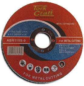 Tork Craft Cutting Disc Metal & Ss 115 X 2.5 X 22.22Mm - DEFAULT TITLE
