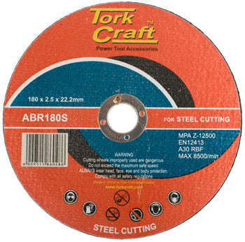 Tork Craft Cutting Disc Steel 180 X 2.5 X 22.22 - DEFAULT TITLE