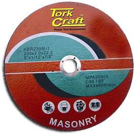 Tork Craft Cutting Disc Masonry 230 X 2.0 X 22.22Mm - DEFAULT TITLE