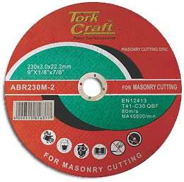 Tork Craft Cutting Disc Masonry 230 X 3.0 X 22.22Mm - DEFAULT TITLE