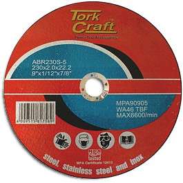 Tork Craft Cutting Disc For Steel And Stainless Steel 230 X 2.0 X 22.2Mm - DEFAULT TITLE