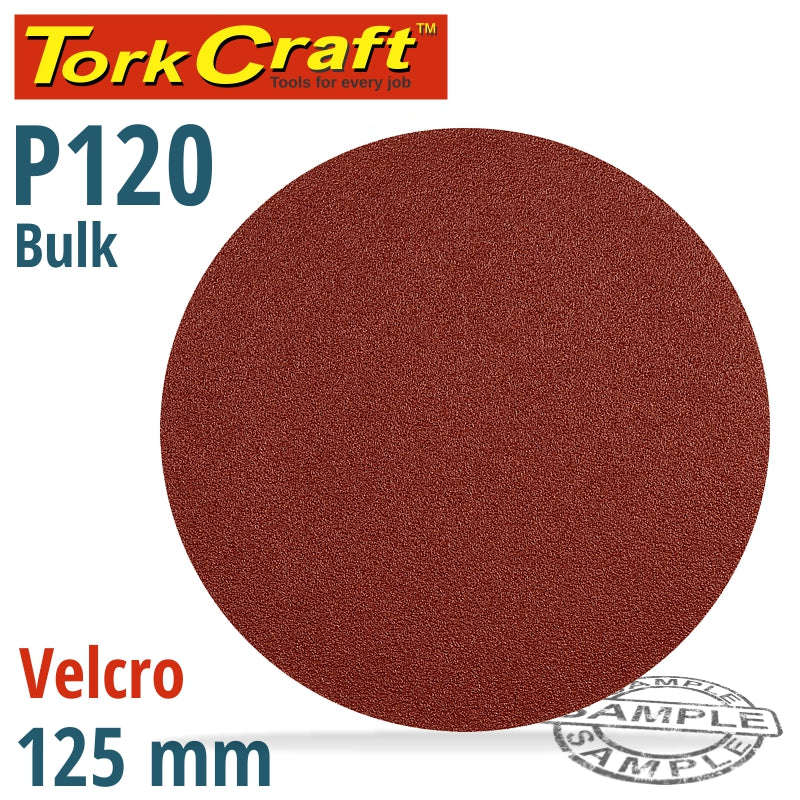 Tork Craft Sanding Disc 125Mm 120 Grit No Hole Bulk Hook And Loop