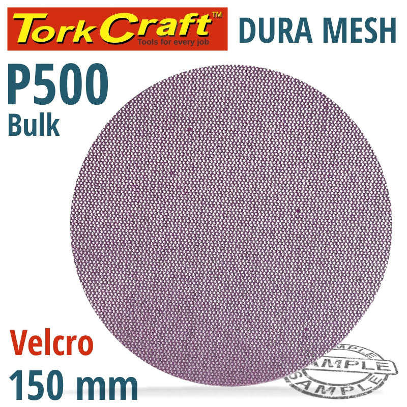 Tork Craft Dura Mesh Abr.Disc 150Mm Hook & Loop 500Grit Bulk For Sander Polisher