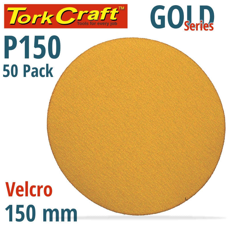 Tork Craft Gold Disc (50 Pieces) 150 Grit 150Mm Without Hole Hook And Loop