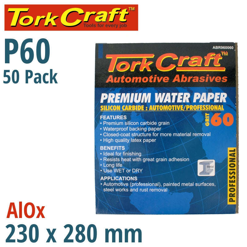 Tork Craft Premium Waterproof Paper  60 Grit 230  X 280 (50 Piece) Automotive