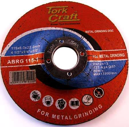 Tork Craft Grinding Disc For Steel 115 X 6.0 X 22.2Mm - DEFAULT TITLE
