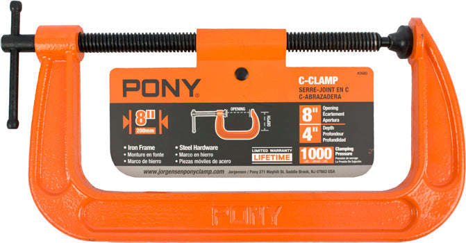 Pony 200Mm 8' C-Clamp - DEFAULT TITLE