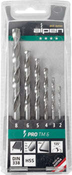 Alpen Hss Pro Drill Bit Set 6 Piece 2 - 8Mm 111806100 - DEFAULT TITLE