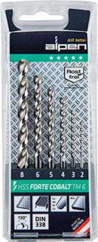 Alpen Cobalt Drill Bit Set 6 Piece 2-8Mm - DEFAULT TITLE
