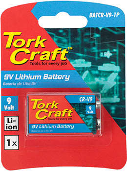 Tork Craft 9V Lithium Battery X1 Per Card - DEFAULT TITLE