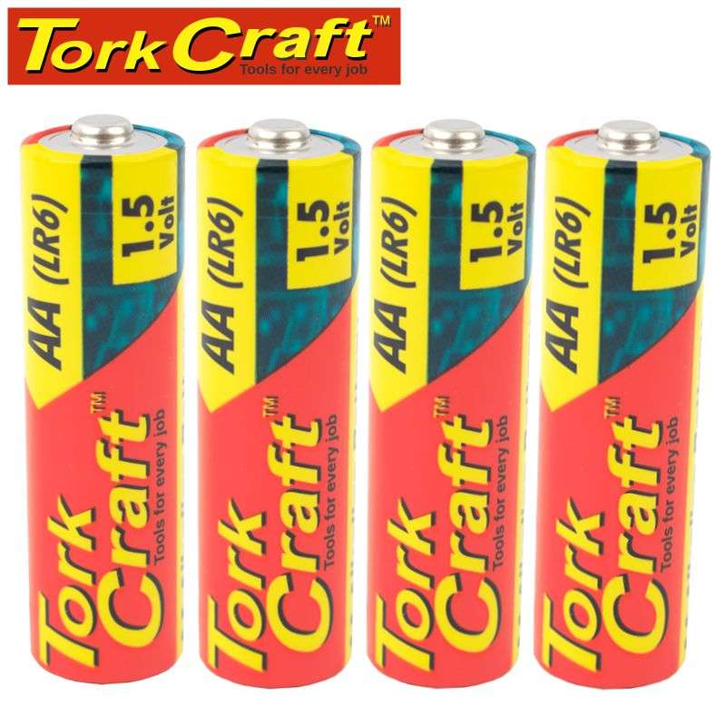 Tork Craft Lr6 4S Aa 1.5V Battery X4 Pack Shrink Wrap (Moq 30) - DEFAULT TITLE