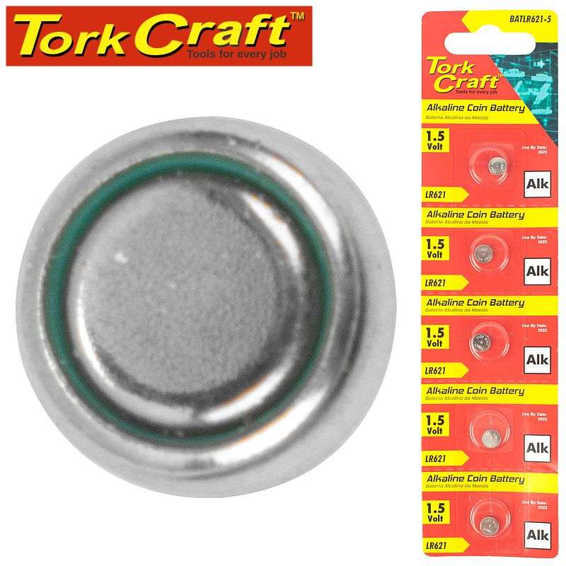 Tork Craft Lr621 Alkaline Coin Battery X5 Pack (Moq 20) - DEFAULT TITLE