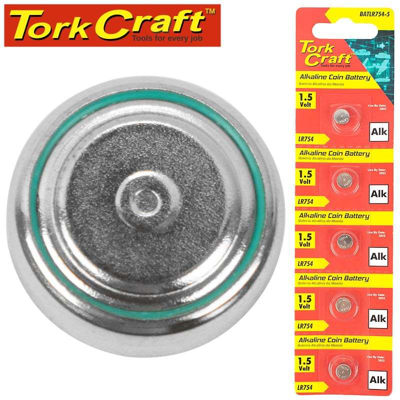 Tork Craft Lr754 Alkaline Coin Battery X5 Pack (Moq 20) -