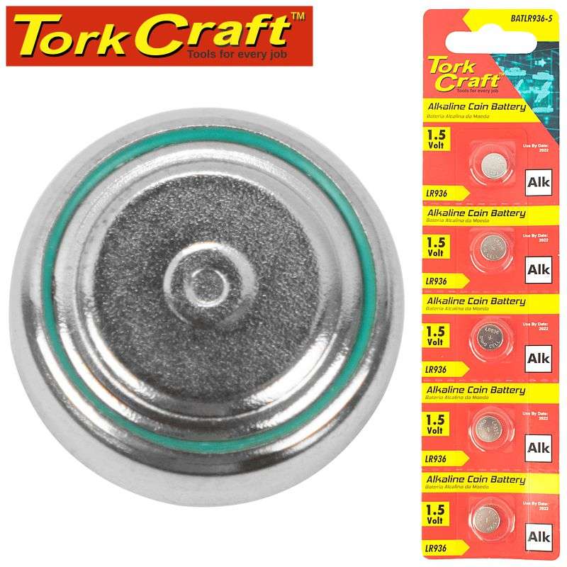 Tork Craft Lr936 Alkaline Coin Battery X5 Pack (Moq 20) - DEFAULT TITLE