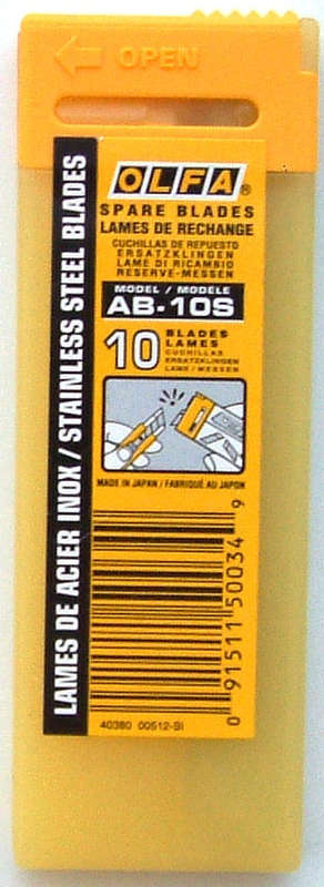 Olfa Blades Stainless Steel 10/Pack 9Mm -