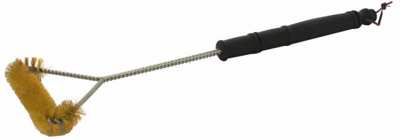 Tork Craft Braai Bbq Three Side Brass Wire Brush 530Mm Handle 21' Tcw - DEFAULT TITLE