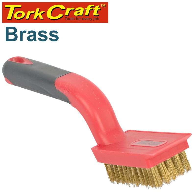 Tork Craft Soft Grip Wide Brass Stripper Brush 5 X 11 Row Tcw - DEFAULT TITLE