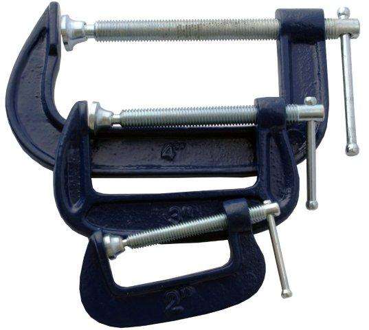 Tork Craft Clamp G 3 Piece Set 50 75 & 100Mm 2 3 & 4' Kit - DEFAULT TITLE