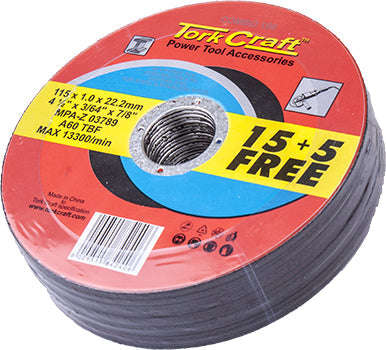 Tork Craft 15+ 5 Free Cutting Disc Steel 115 X 1.0 X 22.2Mm - DEFAULT TITLE