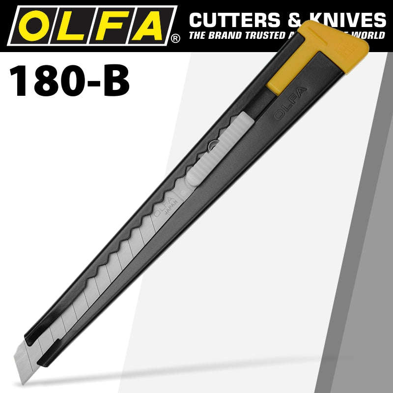 Olfa Model 180 Black Steel Snap Off Knife Cutter - DEFAULT TITLE