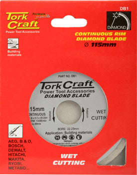 Tork Craft Diamond Blade Continuous Rim 115Mm - DEFAULT TITLE