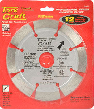 Tork Craft Diamond Blade Segmented 115Mm With 12Mm Segments - DEFAULT TITLE