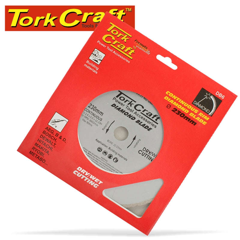 Tork Craft Diamond Blade 230Mm Continuous Rim - DEFAULT TITLE
