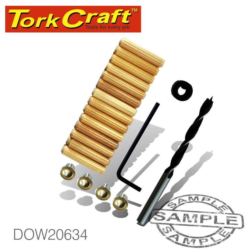 Special - Tork Craft Doweling Accessory Kit 6Mm - 34 Piece (Birch Wood) -