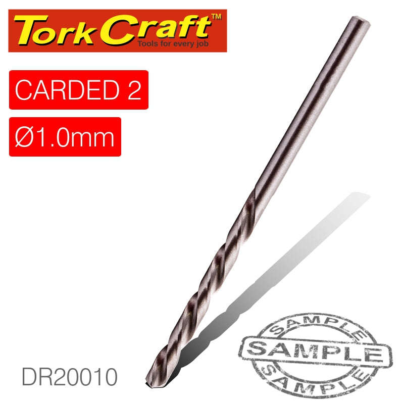 Tork Craft Drill Bit Hss Industrial 1.0Mm 2/Card - DEFAULT TITLE