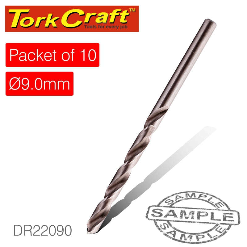 Tork Craft Drill Bit Hss Industrial 9.0Mm 135Deg Packet Of 10 - DEFAULT TITLE