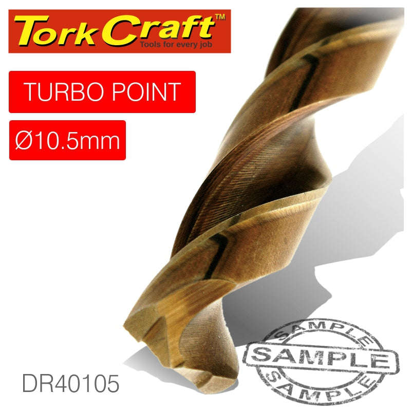 Tork Craft Drill Bit Hss Turbo Point 10.5Mm 1/Card - DEFAULT TITLE