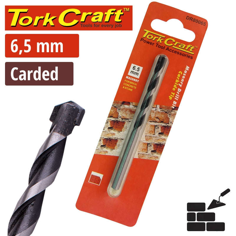 Special - Tork Craft Drill Bit Masonry/Concrete  6.5Mm 1/Card - DEFAULT TITLE