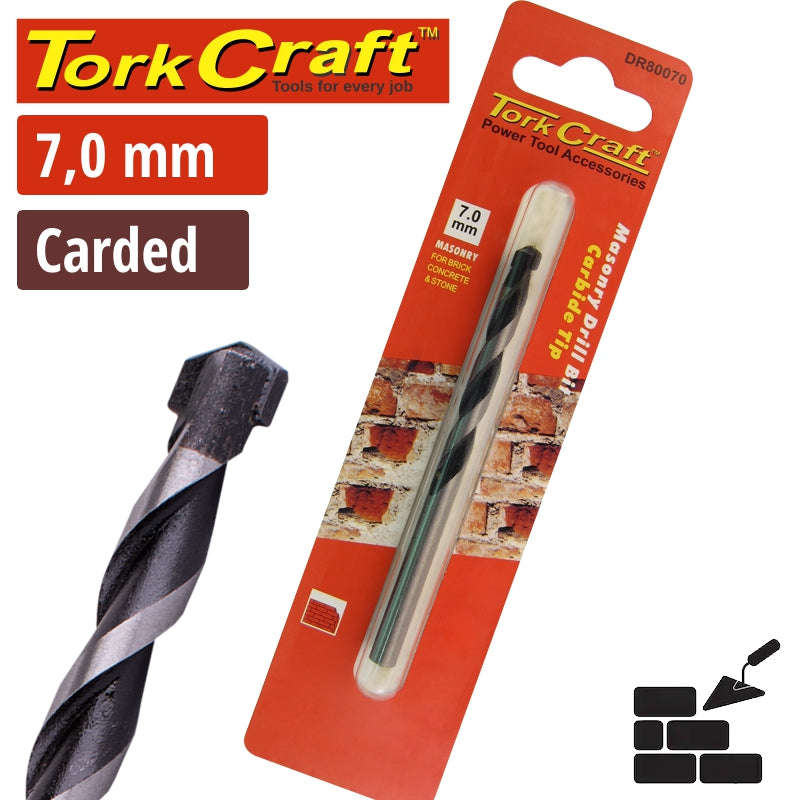 Special - Tork Craft Drill Bit Masonry/Concrete  7.0Mm 1/Card - DEFAULT TITLE