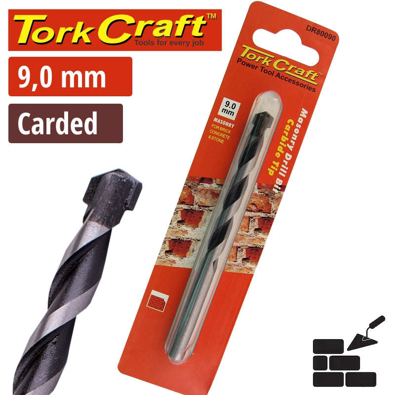 Special - Tork Craft Drill Bit Masonry/Concrete  9.0Mm 1/Card - DEFAULT TITLE