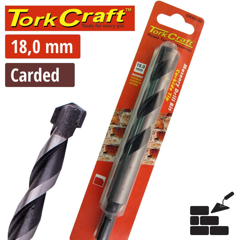 Tork Craft Drill Bit Masonry/Concrete  18Mm 1/Card -