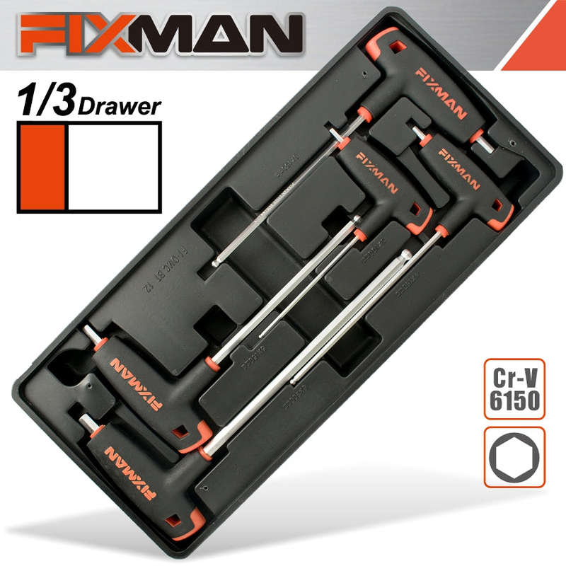 Fixman 5-Pc L-Handle Hex Keys W-Ball Head 3-4-5-6-8Mm - DEFAULT TITLE